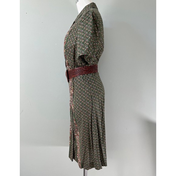 1950s Vintage Deadstock Prairie Homespun Button Front Shirt Dress Carolina Maid - Picture 6 of 7
